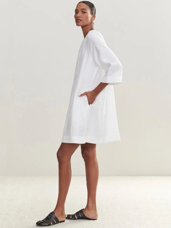 Jenni Kayne Dresses & Skirts - Jenni Kayne Linen August Dress White Medium Summer NWT